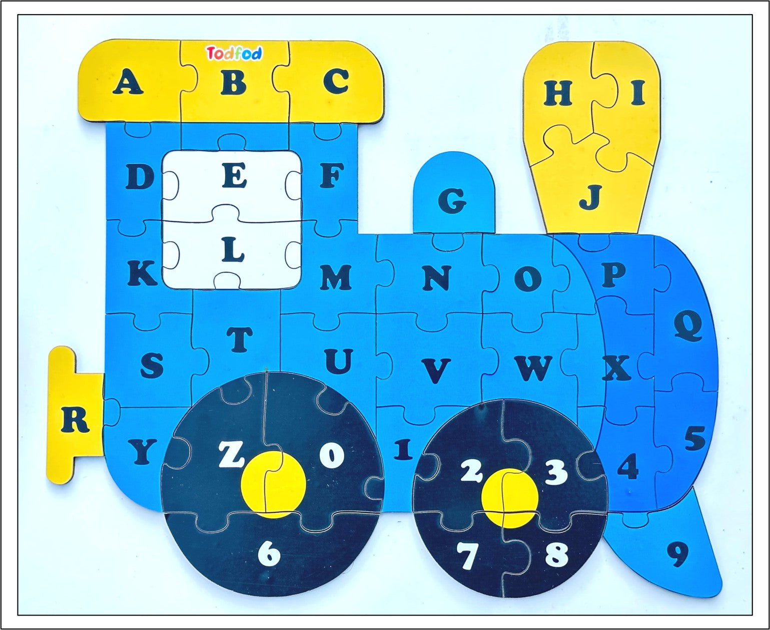 Wooden Jigsaw Puzzle – Train Shaped English Alphabets