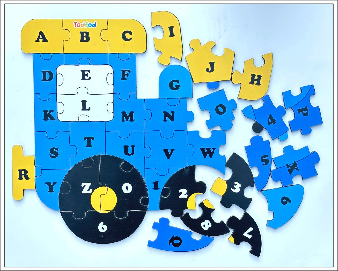 Wooden Jigsaw Puzzle – Train Shaped English Alphabets