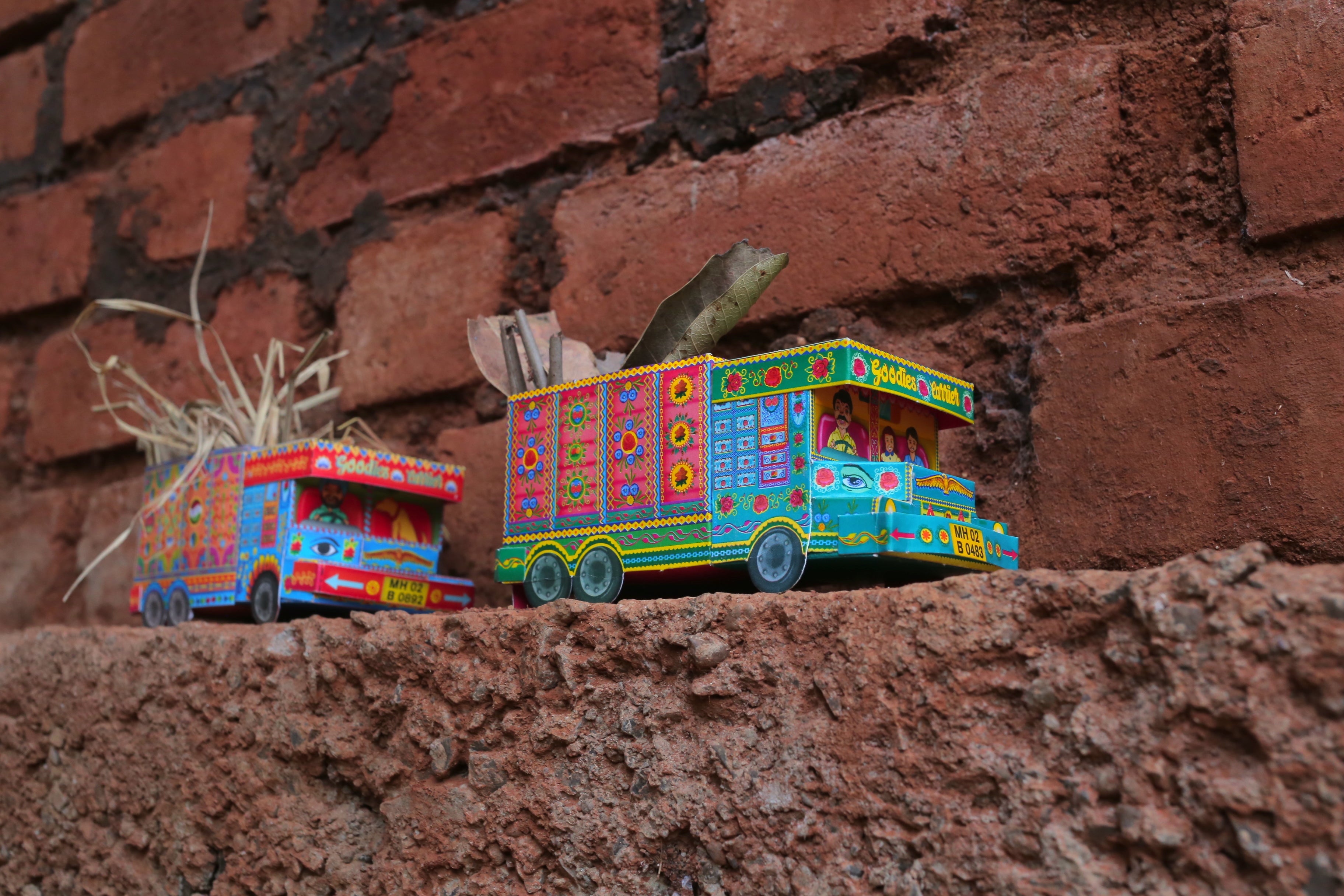 Green ‘Goodies Carrier’ Truck container DIY Paper Craft Kit