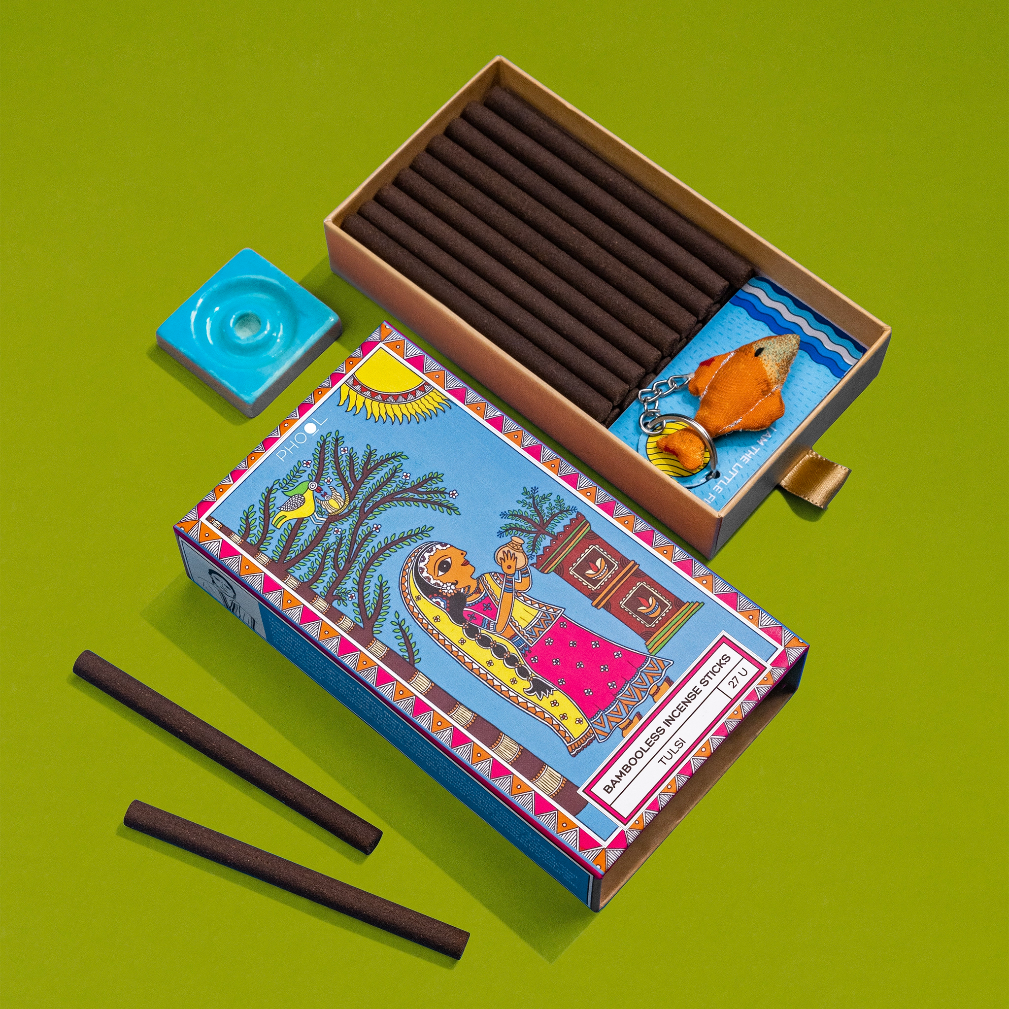 Phool Bambooless Incense Sticks Tulsi - 27 Sticks
