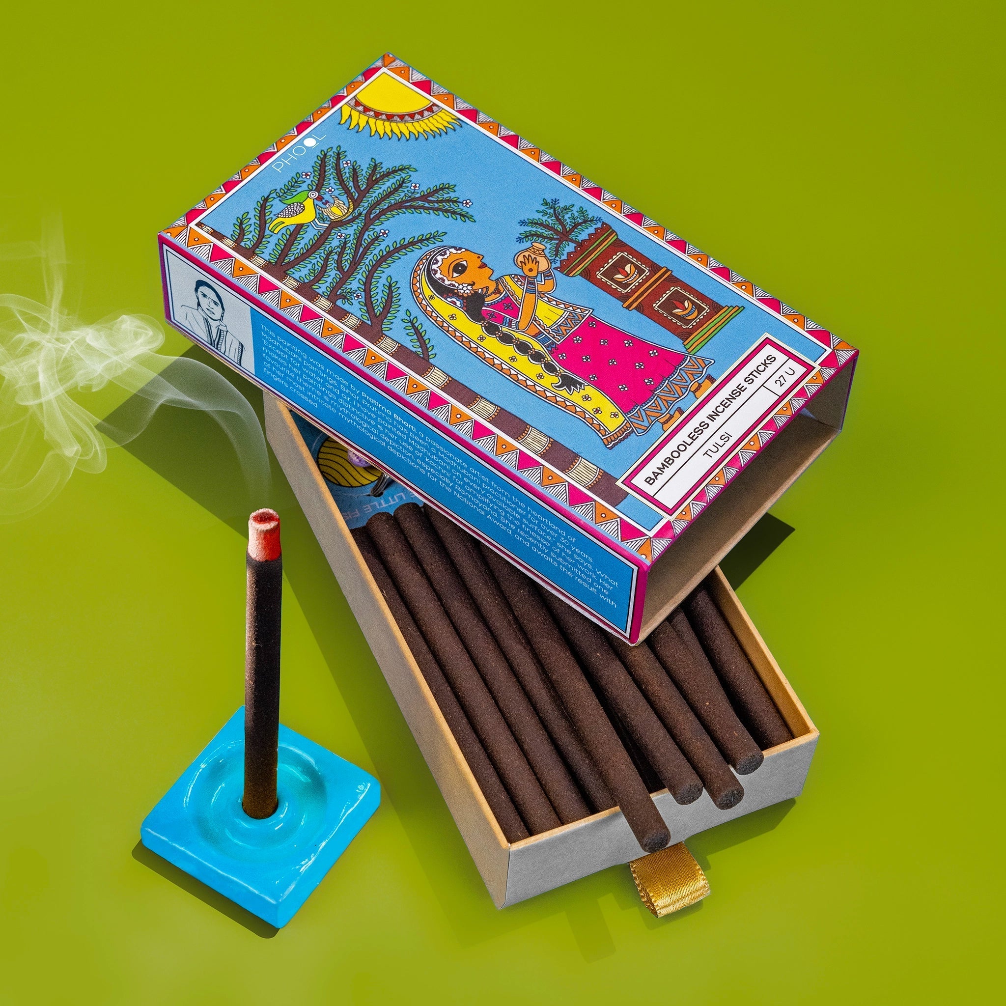 Phool Bambooless Incense Sticks Tulsi - 27 Sticks