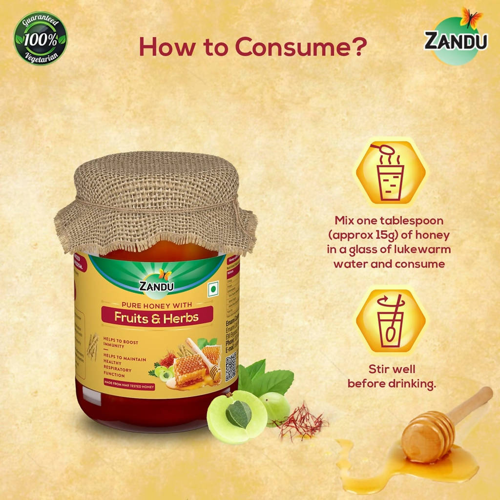 Zandu Pure Honey with Fruits & Herbs