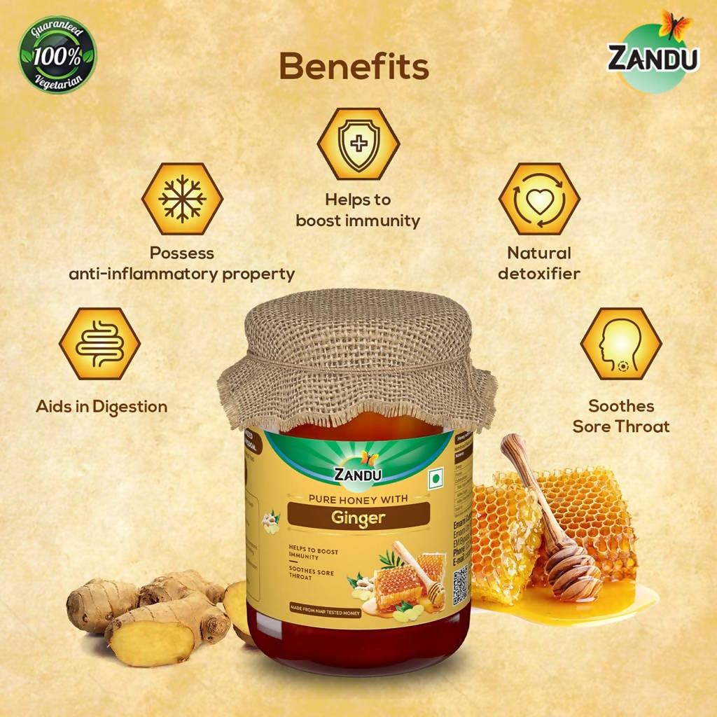 Zandu Pure Honey with Ginger