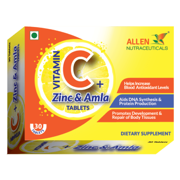 Allen Homeopathy Vitamin C + Zinc & Amla Tablets