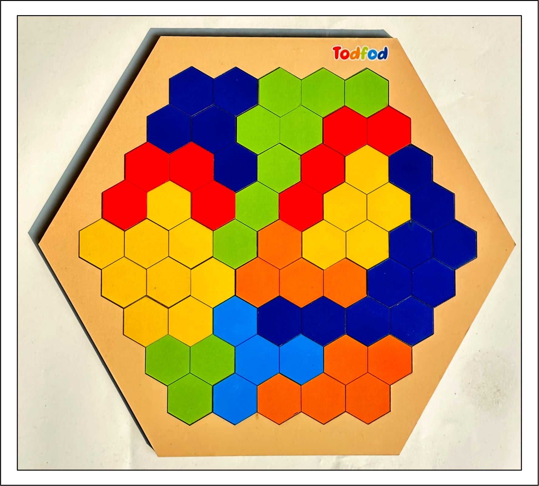 Wooden Hexatetris Puzzle Toy