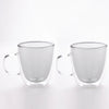 UMAI Double Walled Glass Coffee Mug Set of 2 (400ml) | Grey