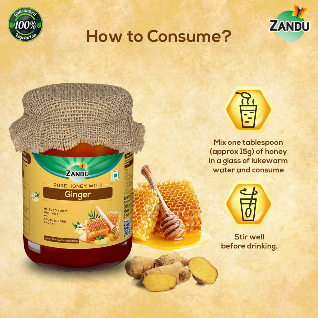 Zandu Pure Honey with Ginger