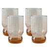 UMAI Set of 2: Lead-Free Amber Juice Glasses | 430ml | Stylish & Versatile
