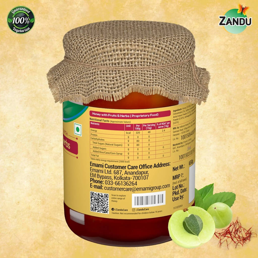 Zandu Pure Honey with Fruits & Herbs