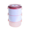 Urbane Home Insulated Lunch Box 3 Compartments | 3000ml | BPA-Free | Dishwasher Safe | Pink