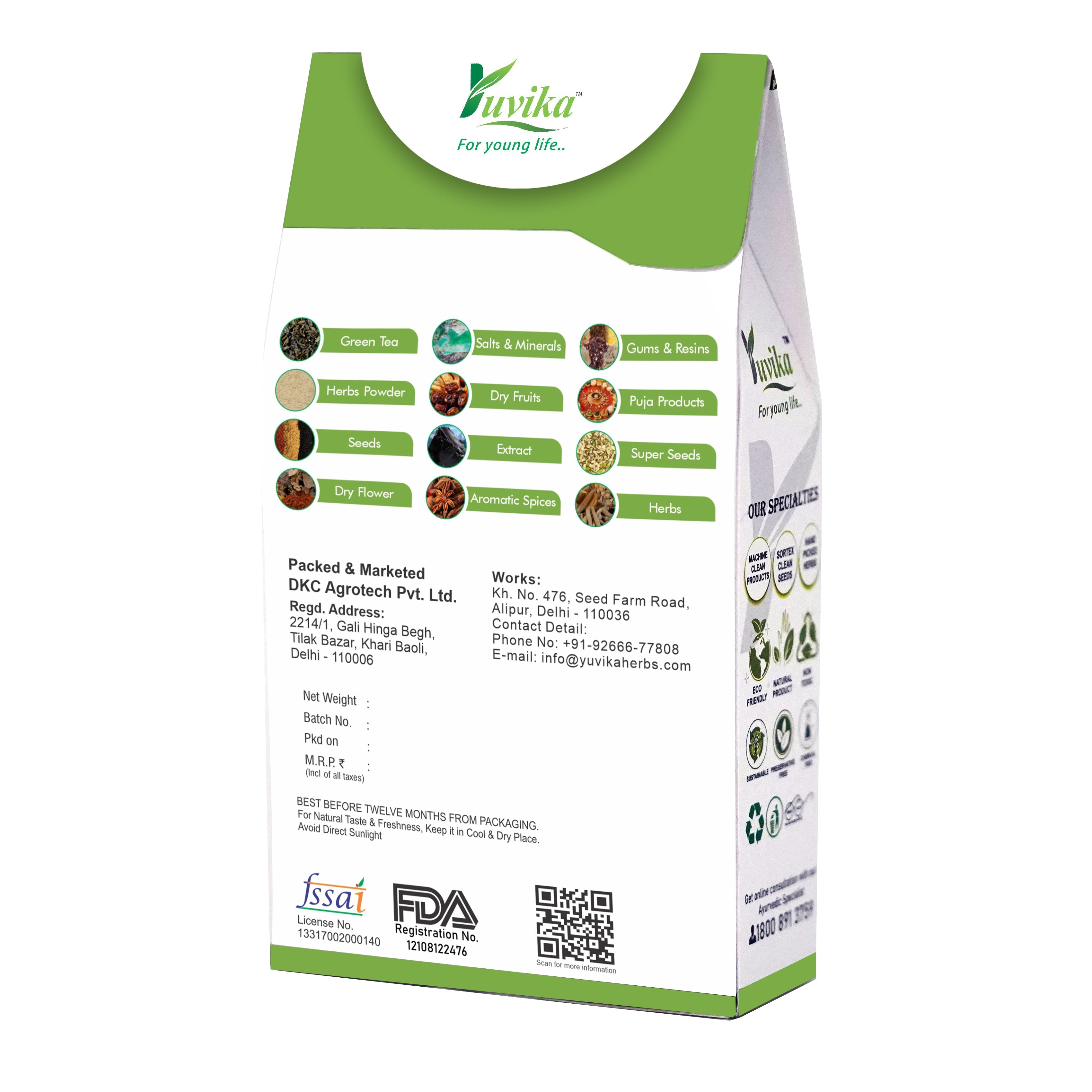 Yuvika Bansa Hara Powder/Adusa Powder/Malabar Nut Tree- 100gms