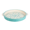 USHA SHRIRAM Ceramic Snack Plate 11 Inch Microwave Safe Chip Resistant Serving Platter Variant 2